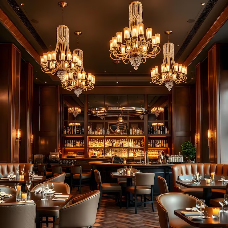 eleganckie wnętrze restauracji Wopkyruljexa